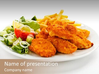 French Fries Plate Meal PowerPoint Template