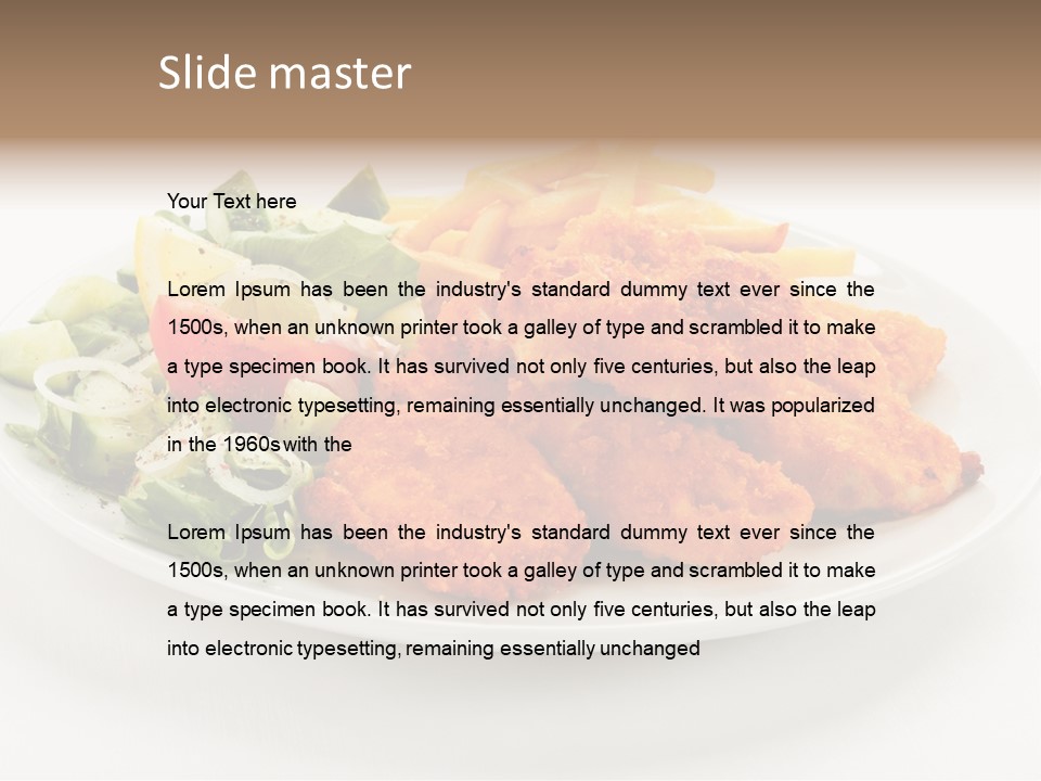 French Fries Plate Meal PowerPoint Template