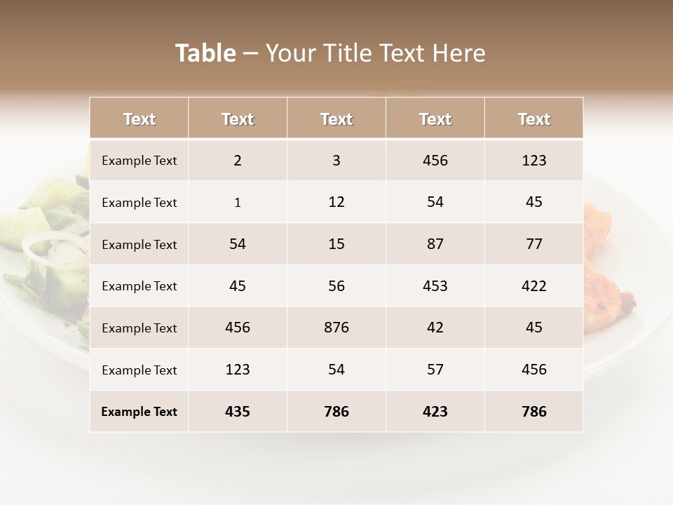 French Fries Plate Meal PowerPoint Template