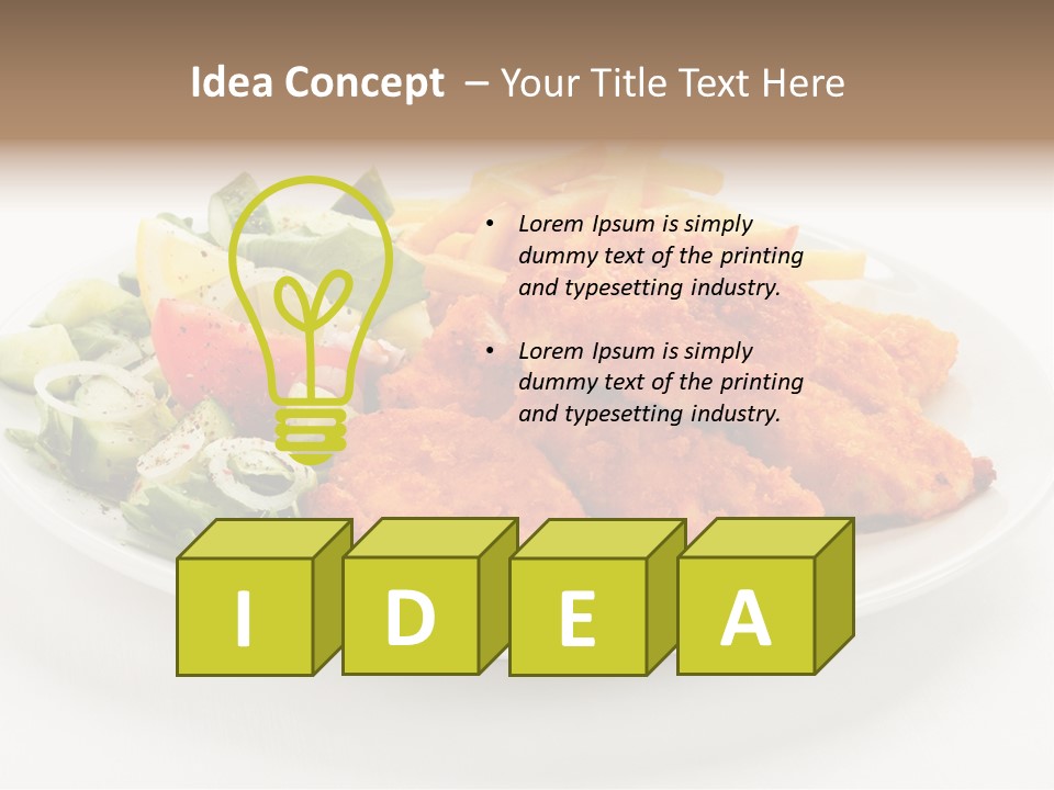 French Fries Plate Meal PowerPoint Template