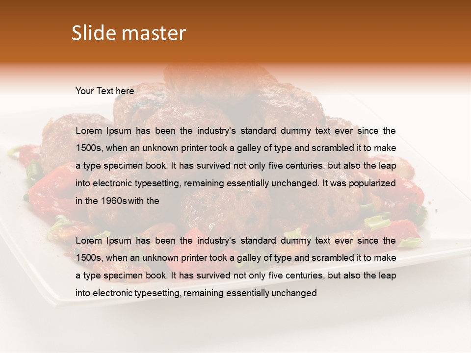 Delicious Dinner Close Up PowerPoint Template