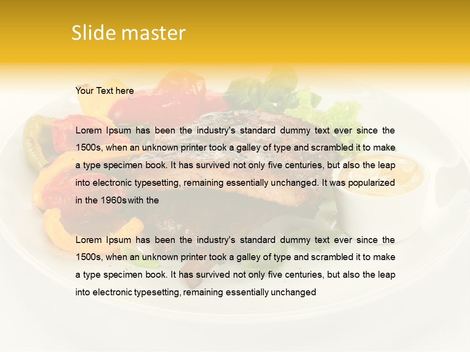 Cooked Diet Horizontal PowerPoint Template