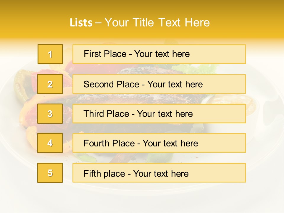 Cooked Diet Horizontal PowerPoint Template