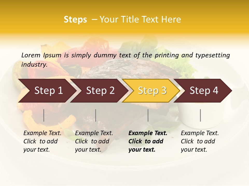 Cooked Diet Horizontal PowerPoint Template