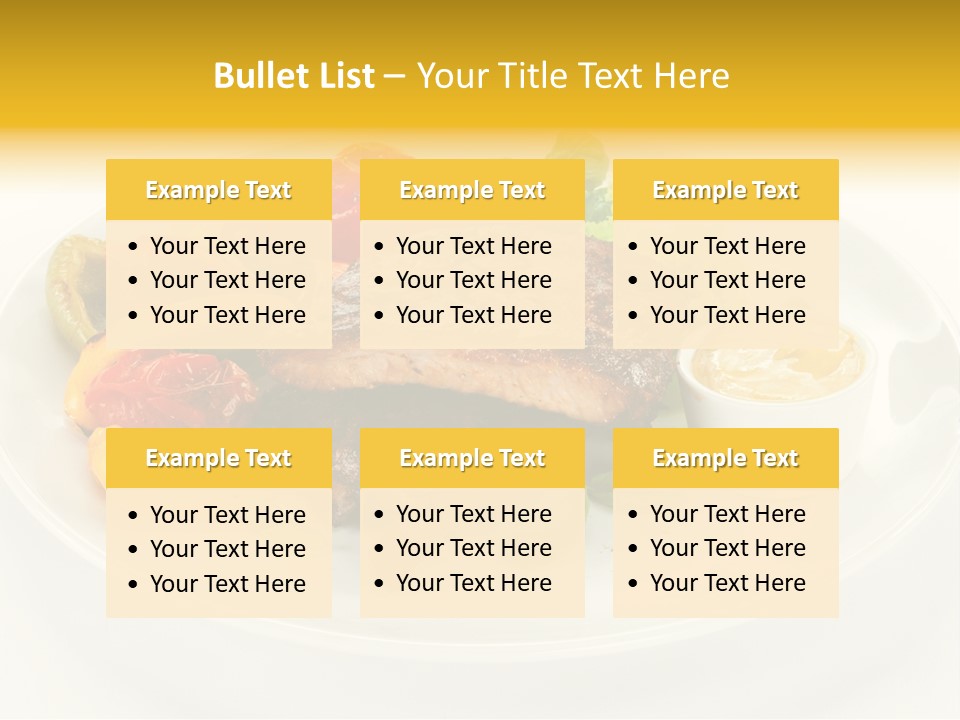 Cooked Diet Horizontal PowerPoint Template