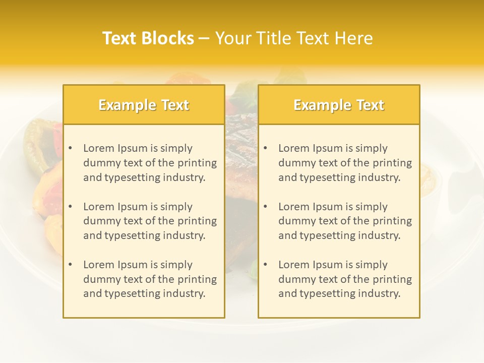 Cooked Diet Horizontal PowerPoint Template