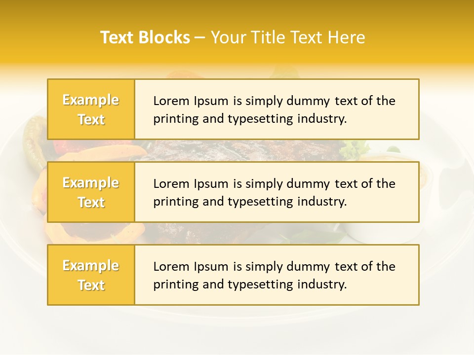 Cooked Diet Horizontal PowerPoint Template