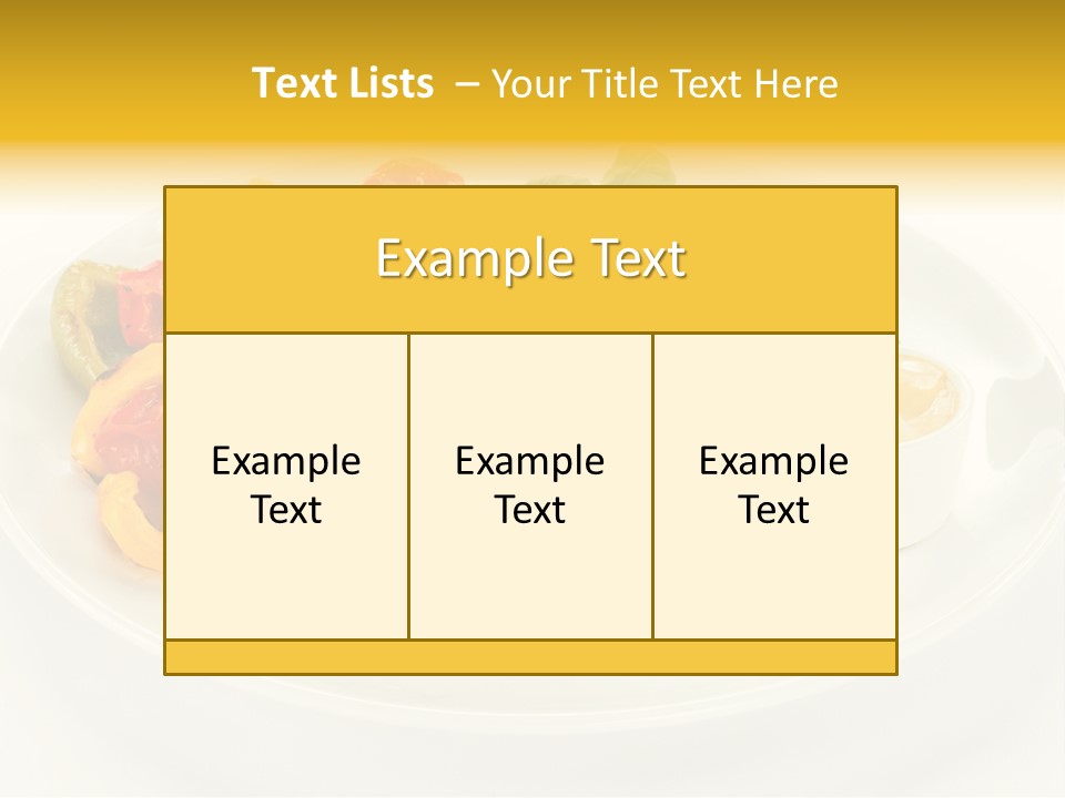 Cooked Diet Horizontal PowerPoint Template