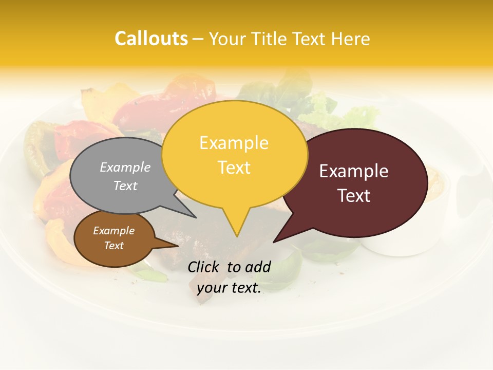 Cooked Diet Horizontal PowerPoint Template