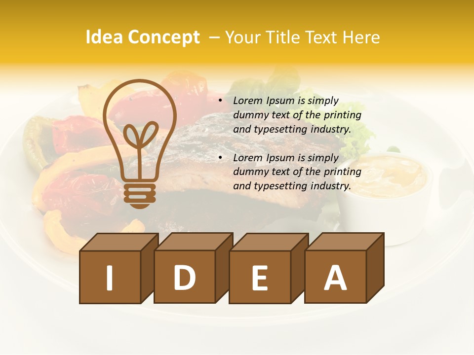 Cooked Diet Horizontal PowerPoint Template