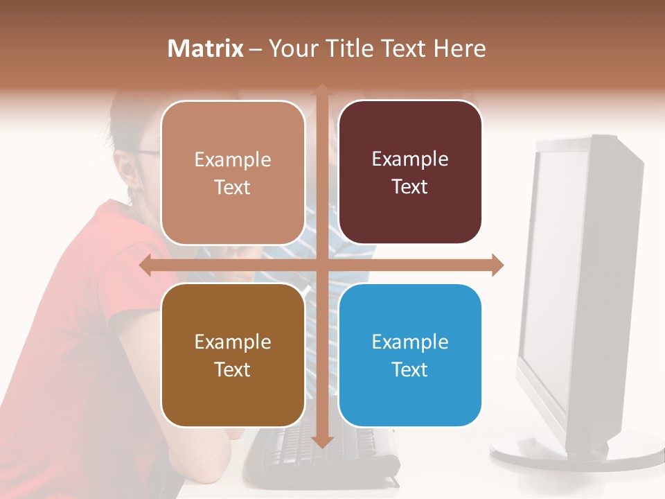 Studying Girl Schoolboy PowerPoint Template