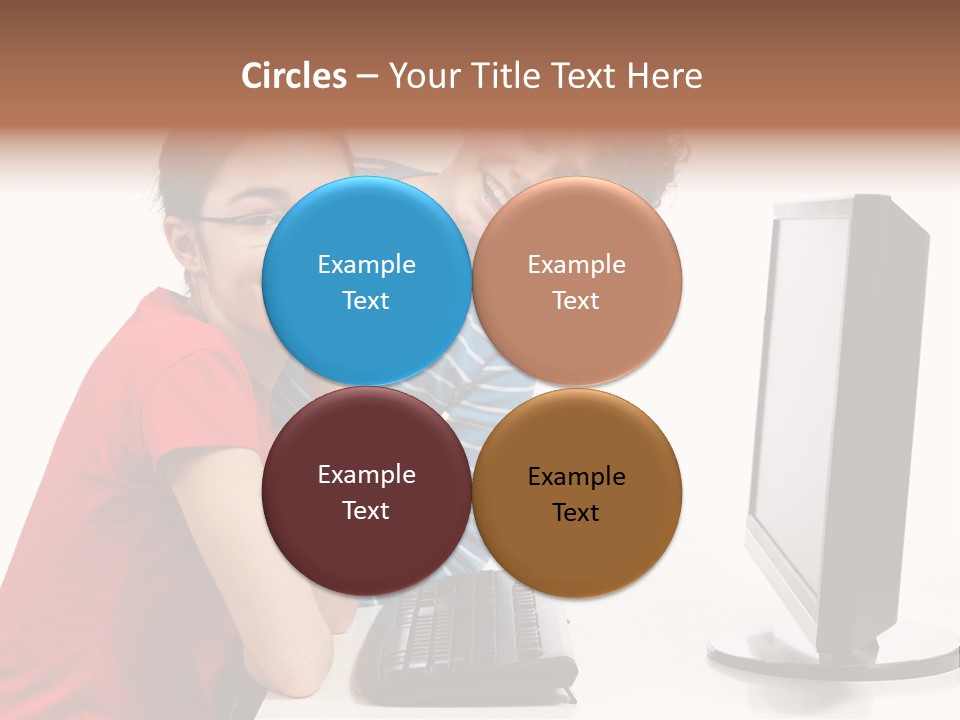 Studying Girl Schoolboy PowerPoint Template