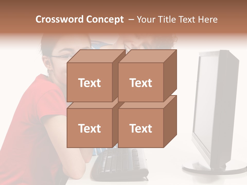 Studying Girl Schoolboy PowerPoint Template