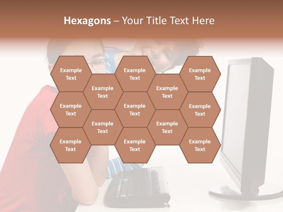 Studying Girl Schoolboy PowerPoint Template