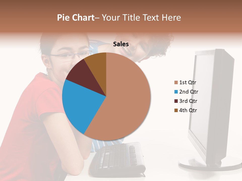 Studying Girl Schoolboy PowerPoint Template