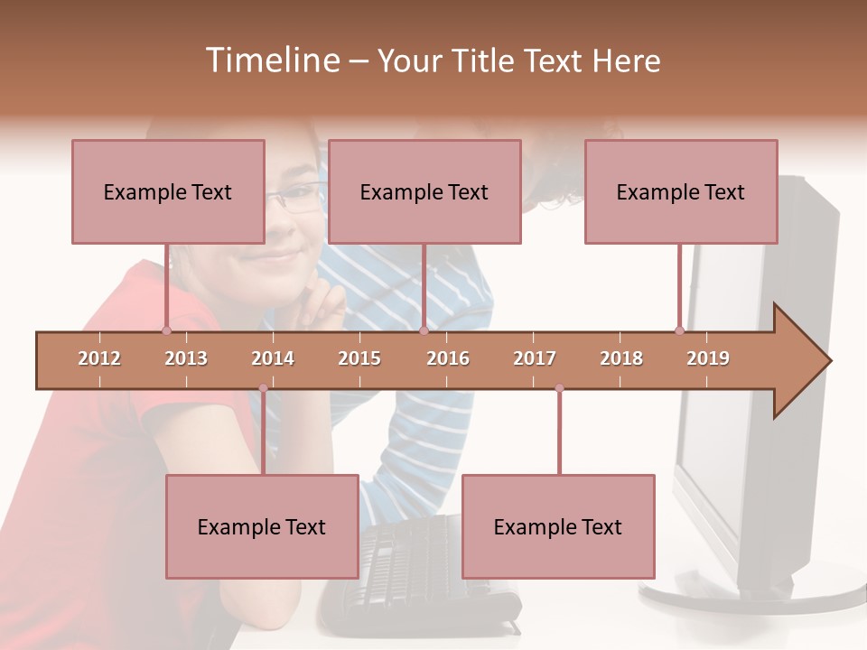 Studying Girl Schoolboy PowerPoint Template