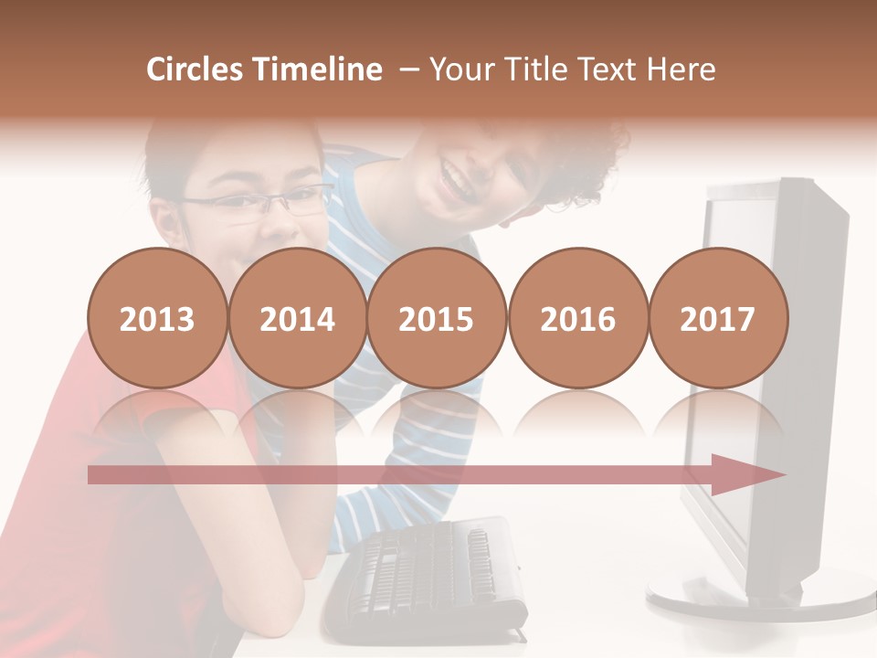 Studying Girl Schoolboy PowerPoint Template