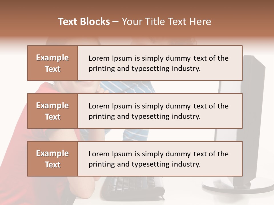 Studying Girl Schoolboy PowerPoint Template