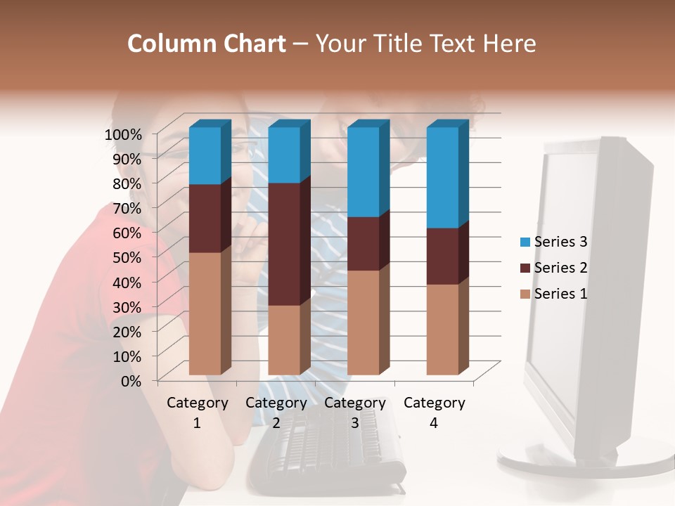 Studying Girl Schoolboy PowerPoint Template
