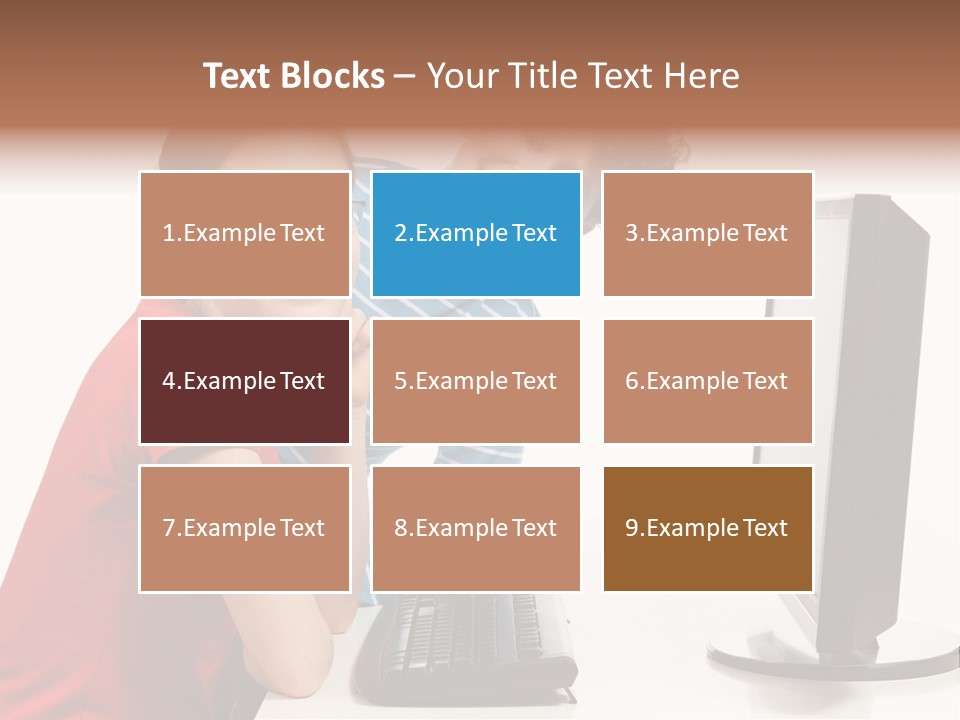 Studying Girl Schoolboy PowerPoint Template