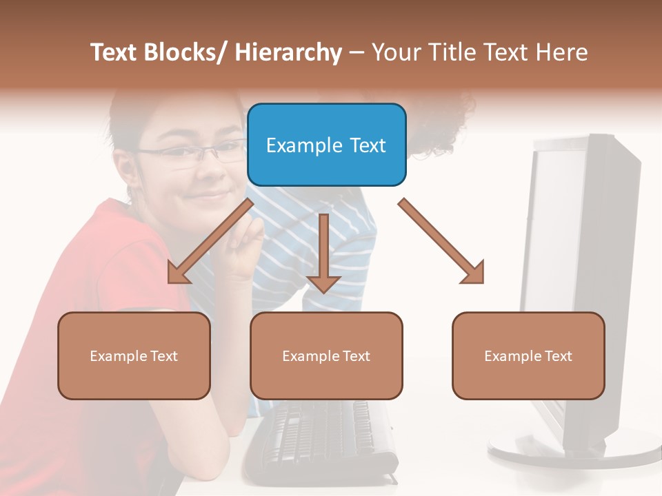 Studying Girl Schoolboy PowerPoint Template