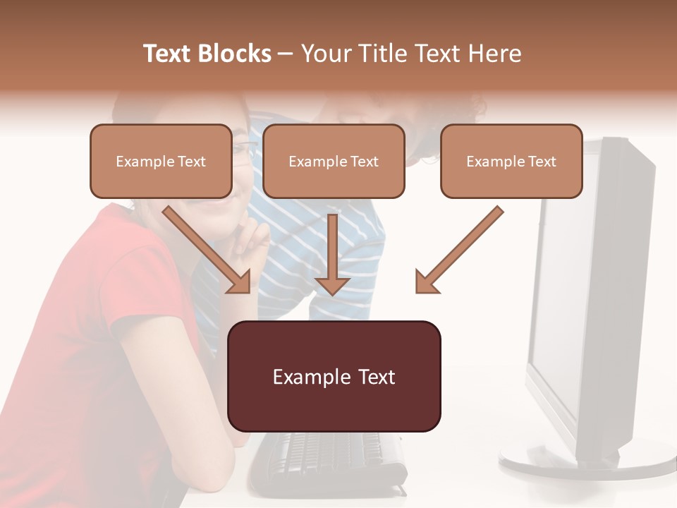Studying Girl Schoolboy PowerPoint Template
