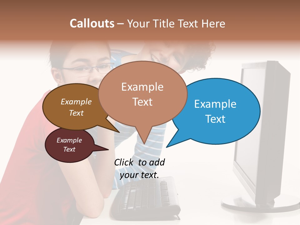 Studying Girl Schoolboy PowerPoint Template