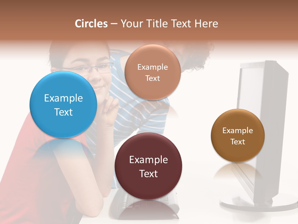 Studying Girl Schoolboy PowerPoint Template