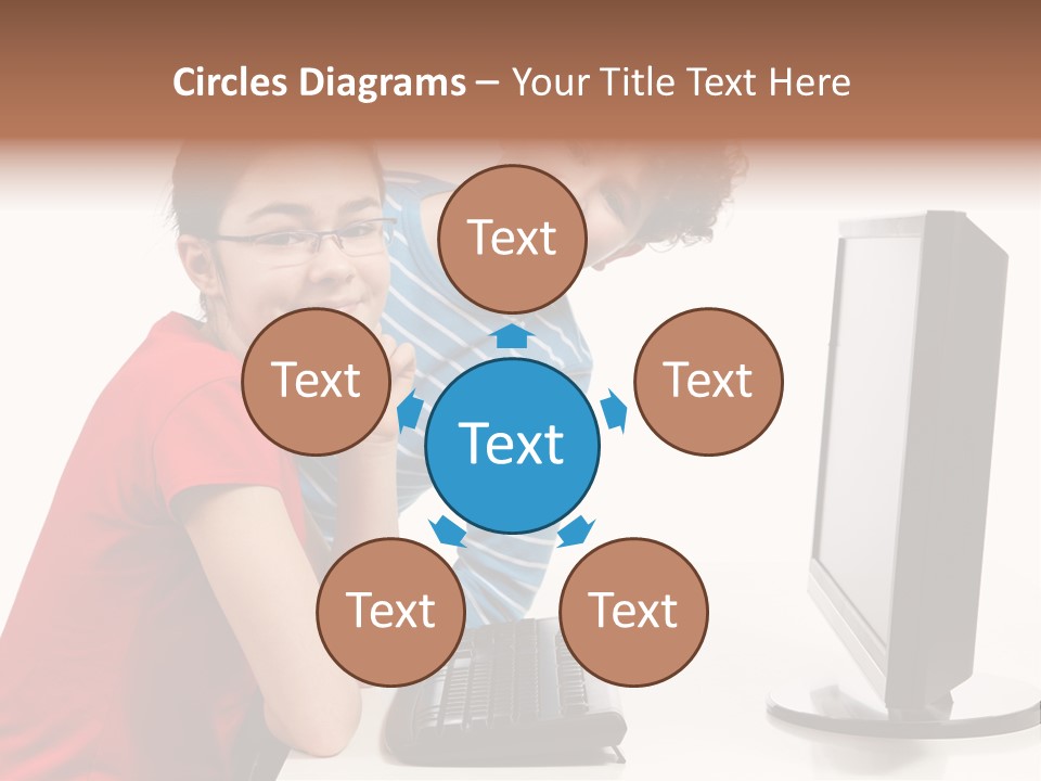 Studying Girl Schoolboy PowerPoint Template