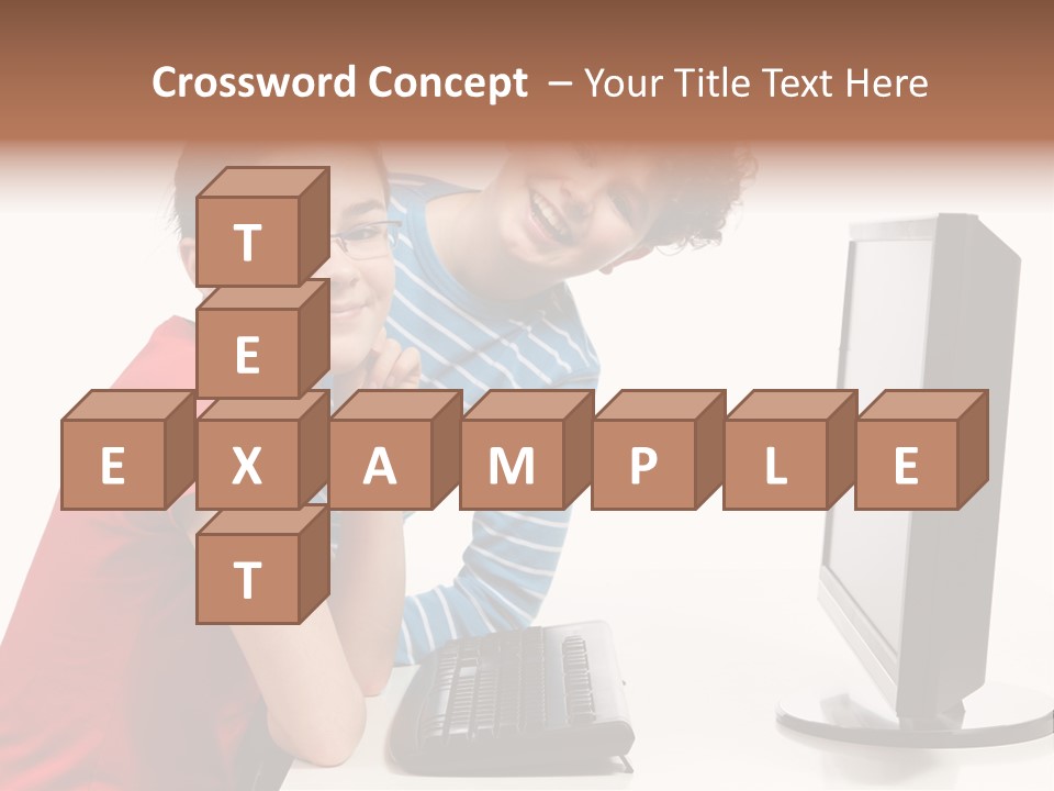 Studying Girl Schoolboy PowerPoint Template