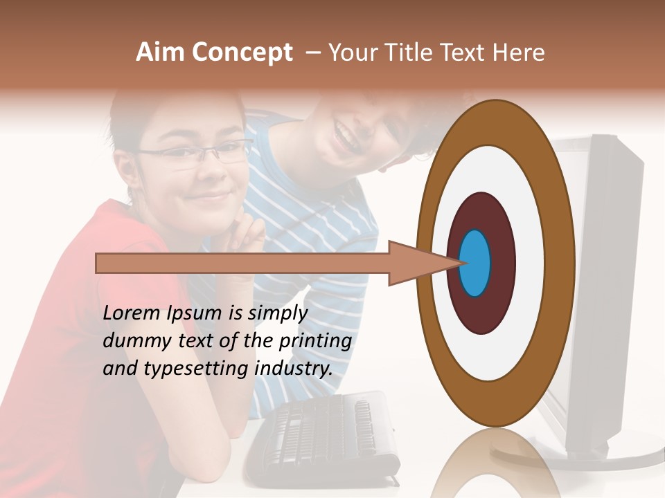 Studying Girl Schoolboy PowerPoint Template