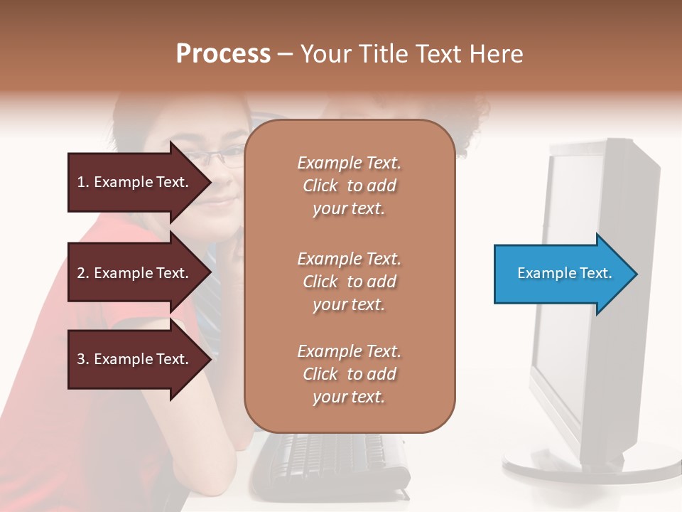 Studying Girl Schoolboy PowerPoint Template