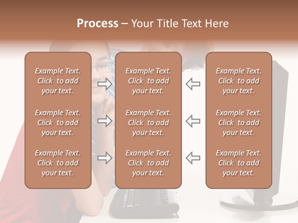 Studying Girl Schoolboy PowerPoint Template