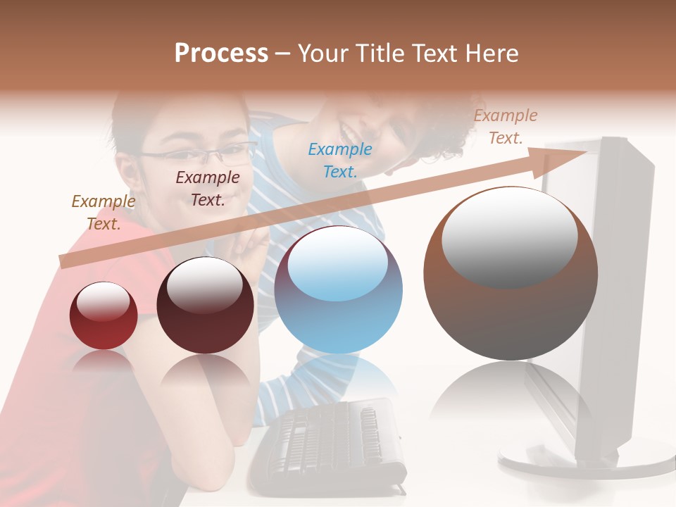 Studying Girl Schoolboy PowerPoint Template