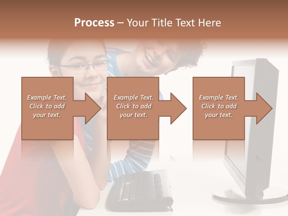 Studying Girl Schoolboy PowerPoint Template