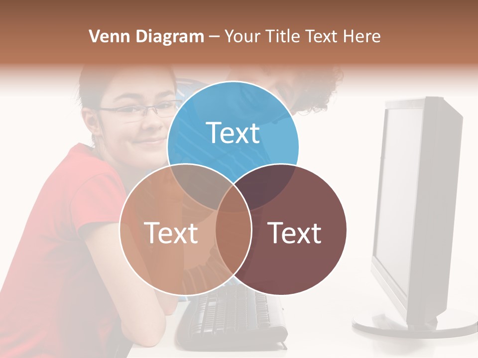 Studying Girl Schoolboy PowerPoint Template