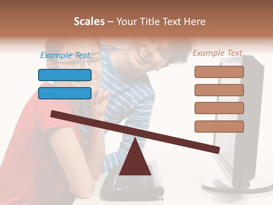 Studying Girl Schoolboy PowerPoint Template