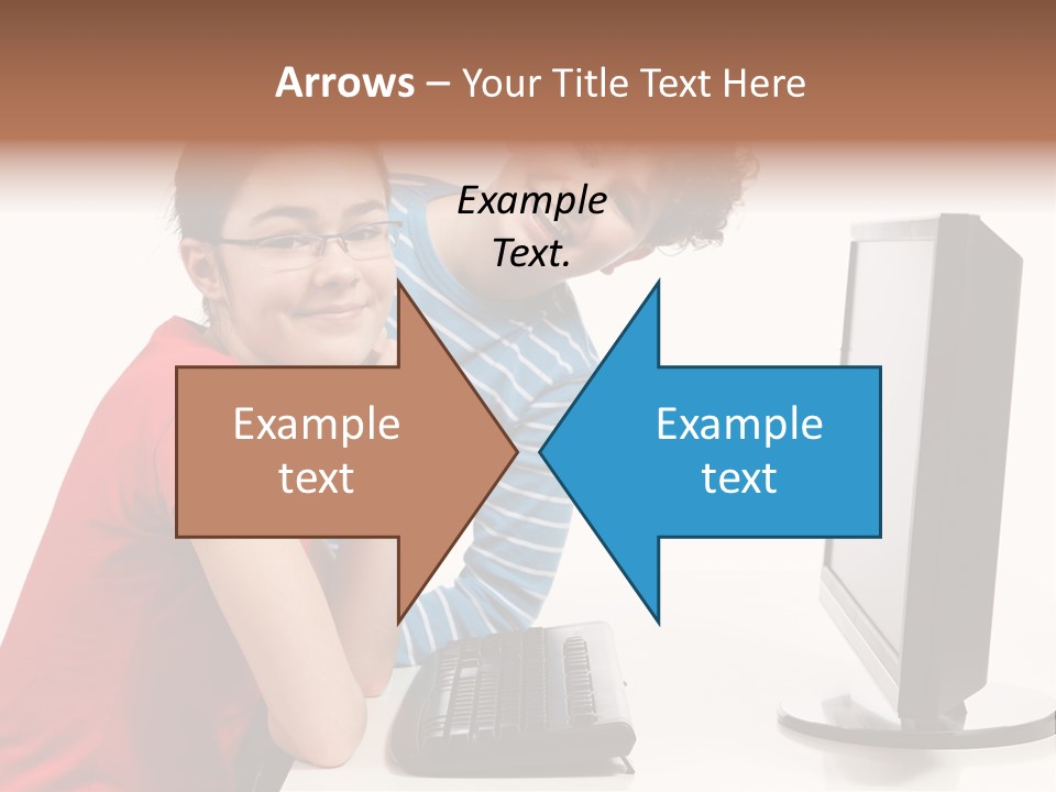 Studying Girl Schoolboy PowerPoint Template