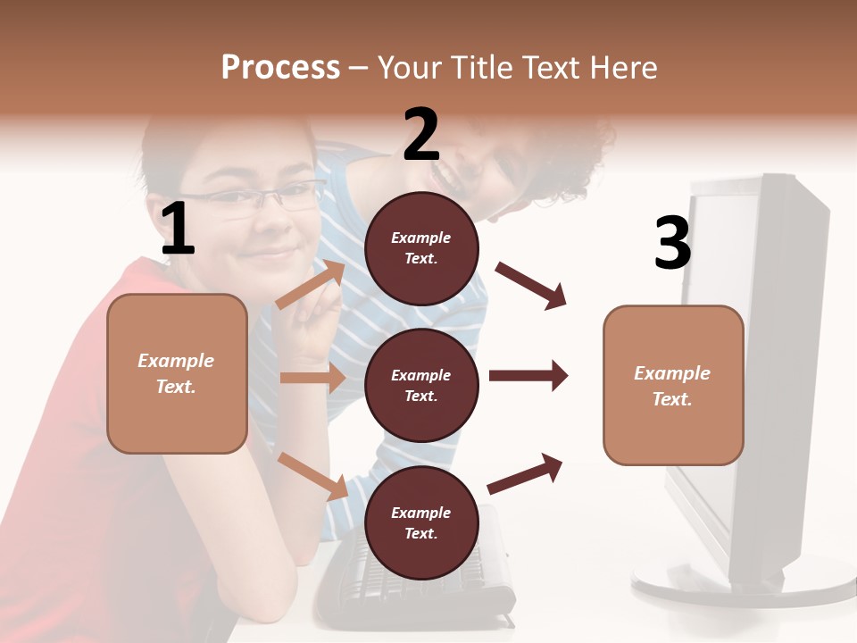 Studying Girl Schoolboy PowerPoint Template