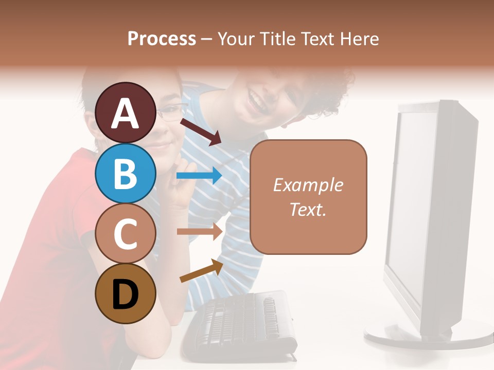 Studying Girl Schoolboy PowerPoint Template