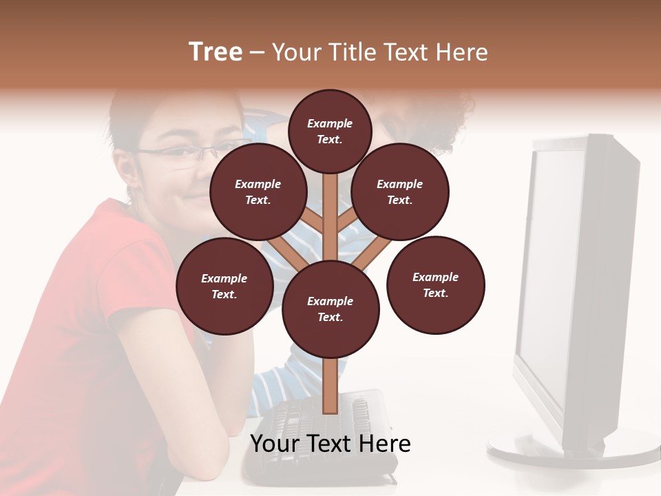 Studying Girl Schoolboy PowerPoint Template