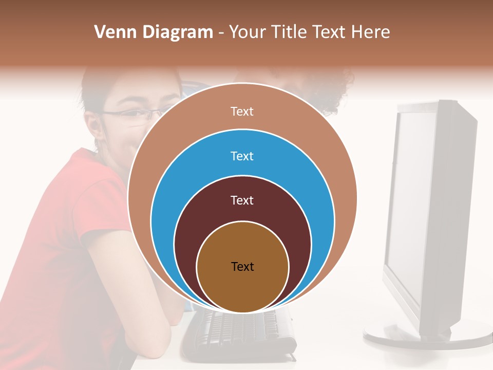 Studying Girl Schoolboy PowerPoint Template
