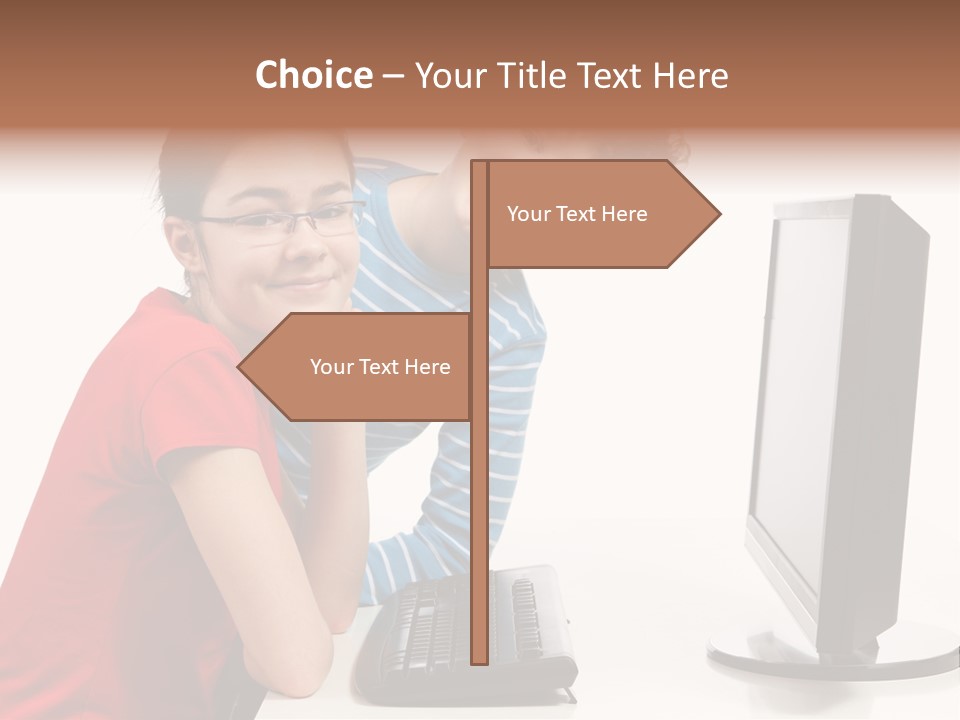 Studying Girl Schoolboy PowerPoint Template