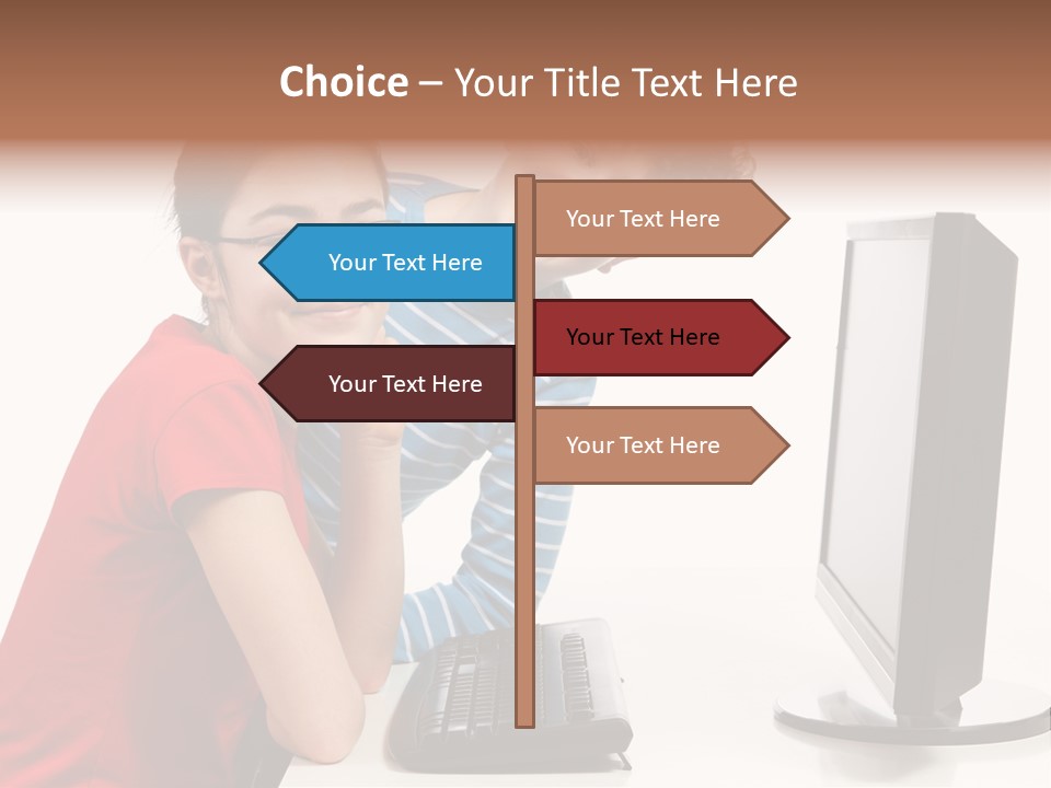 Studying Girl Schoolboy PowerPoint Template