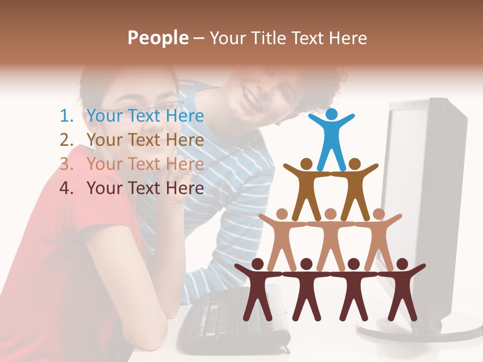 Studying Girl Schoolboy PowerPoint Template