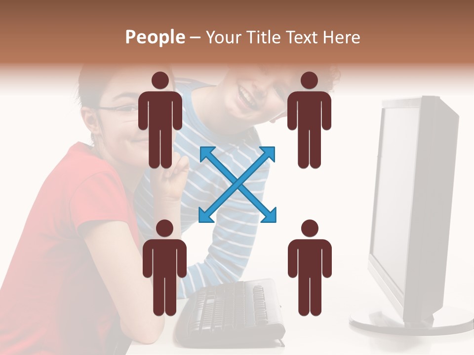 Studying Girl Schoolboy PowerPoint Template