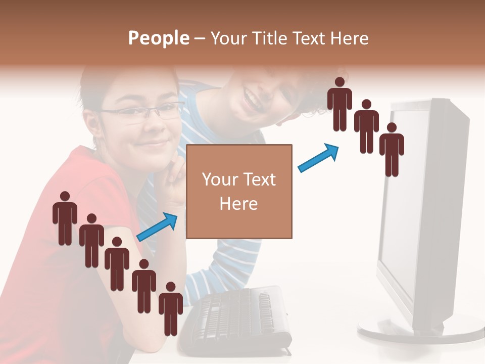 Studying Girl Schoolboy PowerPoint Template