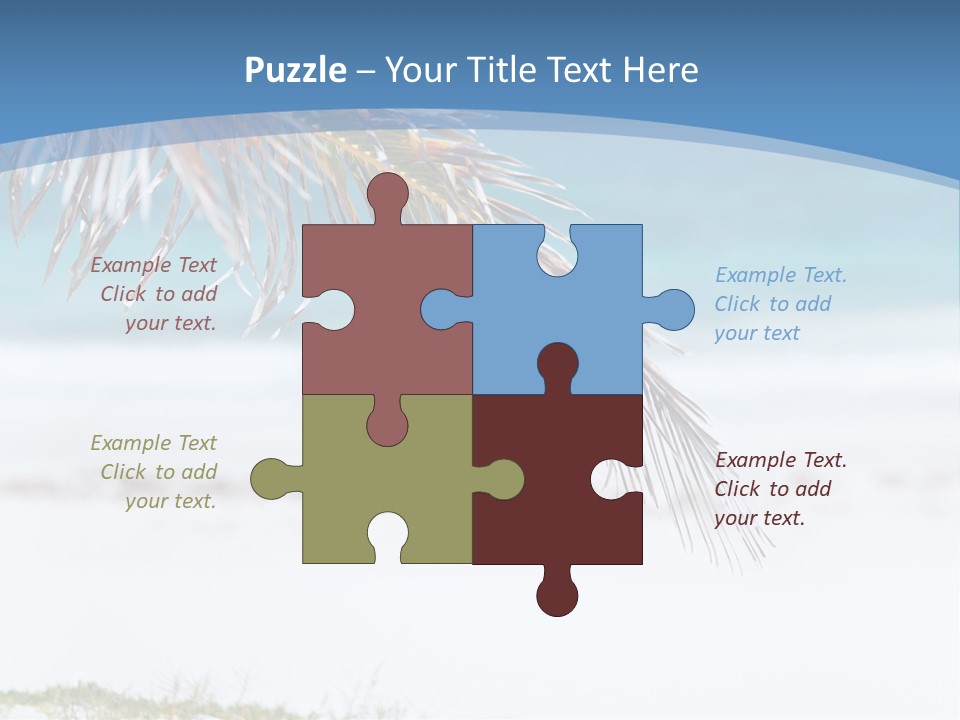 Vacation Turquoise Together PowerPoint Template