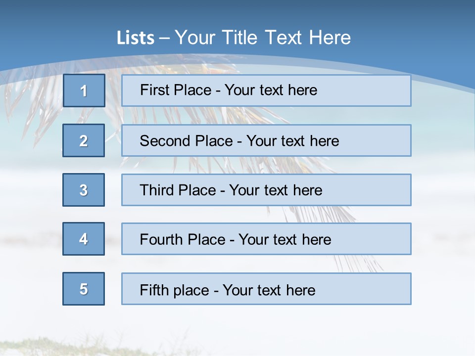 Vacation Turquoise Together PowerPoint Template