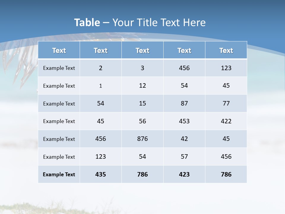 Vacation Turquoise Together PowerPoint Template